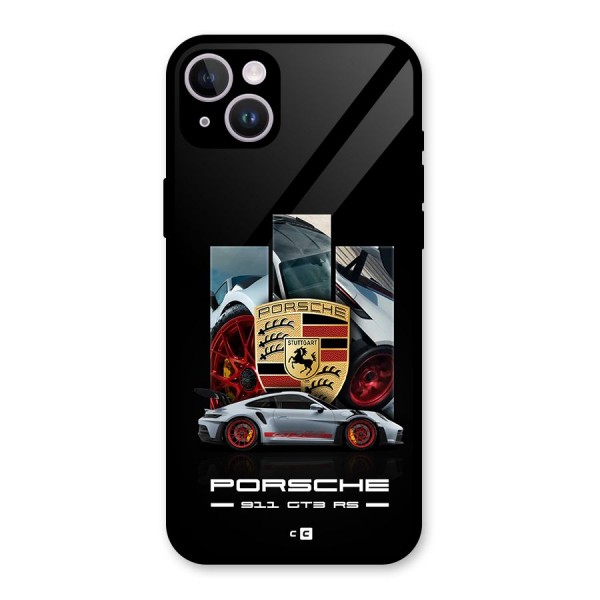 Magnificent Supercar Glass Back Case for iPhone 14 Plus