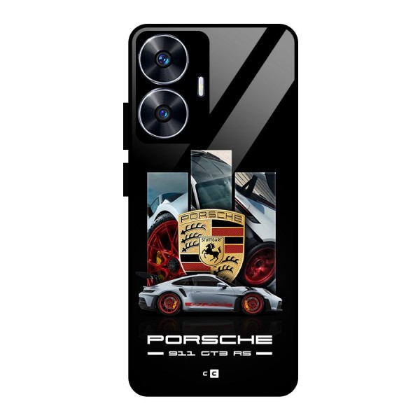 Magnificent Supercar Glass Back Case for realme C55