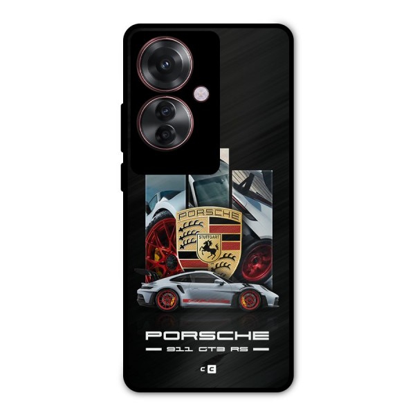 Magnificent Supercar Metal Back Case for Oppo F25 Pro