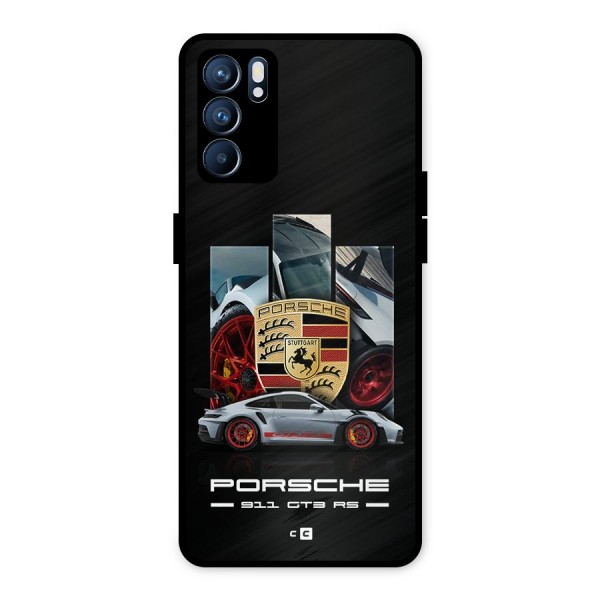 Magnificent Supercar Metal Back Case for Oppo Reno6 5G