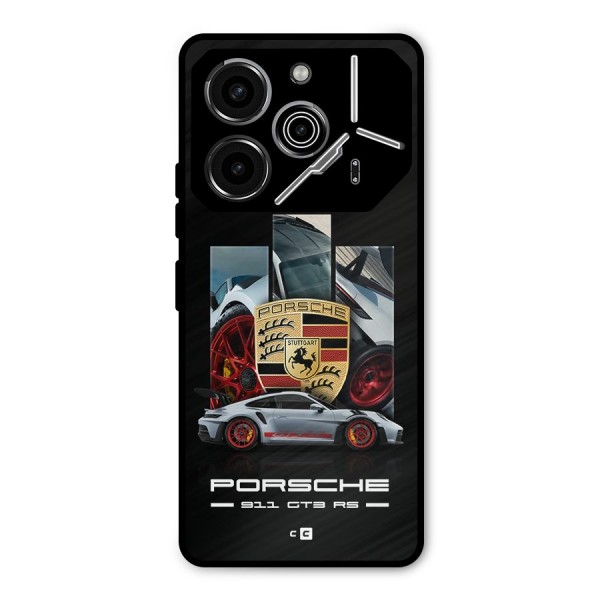 Magnificent Supercar Metal Back Case for Tecno Pova 6 Pro