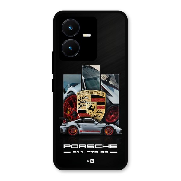 Magnificent Supercar Metal Back Case for Vivo Y22s