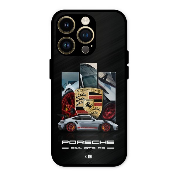 Magnificent Supercar Metal Back Case for iPhone 14 Pro