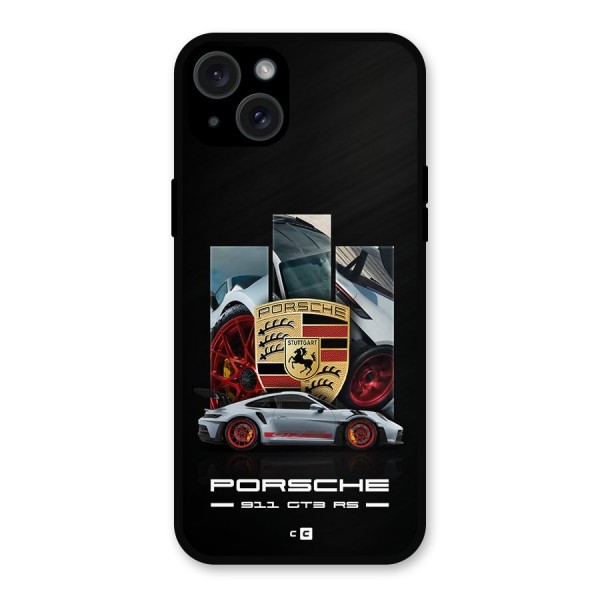 Magnificent Supercar Metal Back Case for iPhone 15 Plus