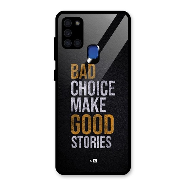 Make Good Stories Glass Back Case for Galaxy A21s