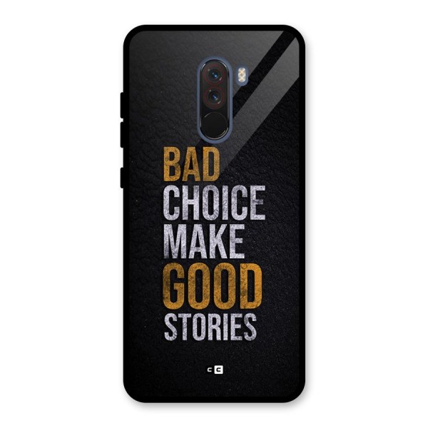 Make Good Stories Glass Back Case for Poco F1