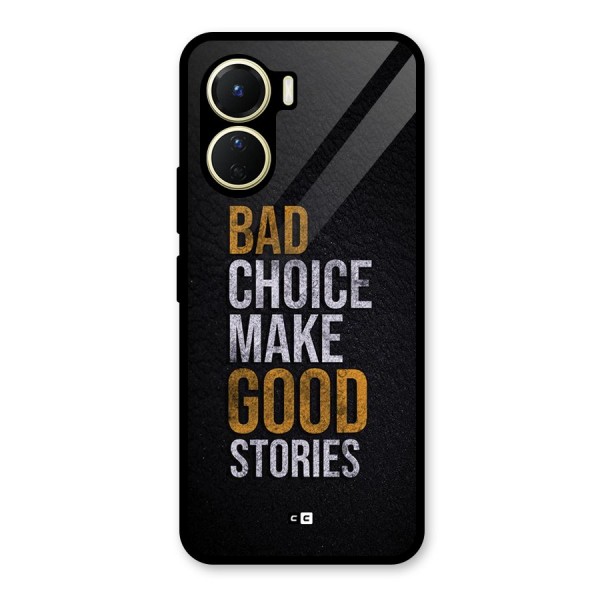 Make Good Stories Glass Back Case for Vivo Y16