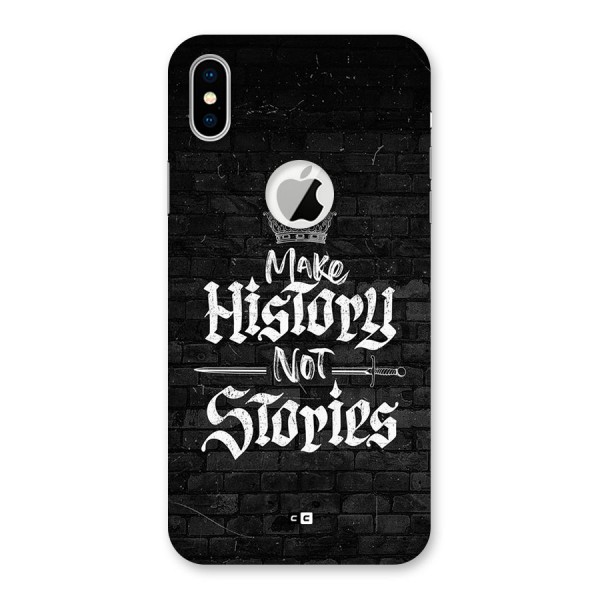 Make History Back Case for iPhone XS Logo Cut