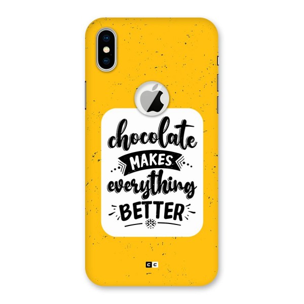 Makes Everything Better Back Case for iPhone XS Logo Cut