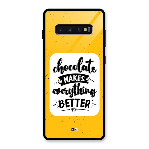 Makes Everything Better Glass Back Case for Galaxy S10 Plus