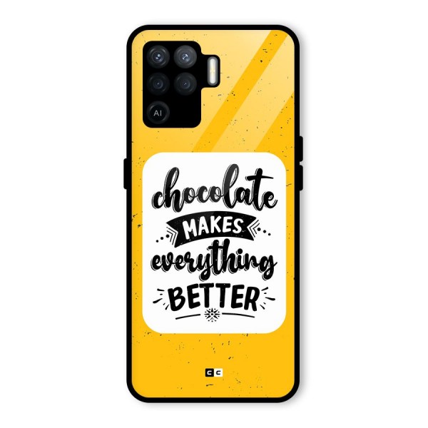 Makes Everything Better Glass Back Case for Oppo F19 Pro