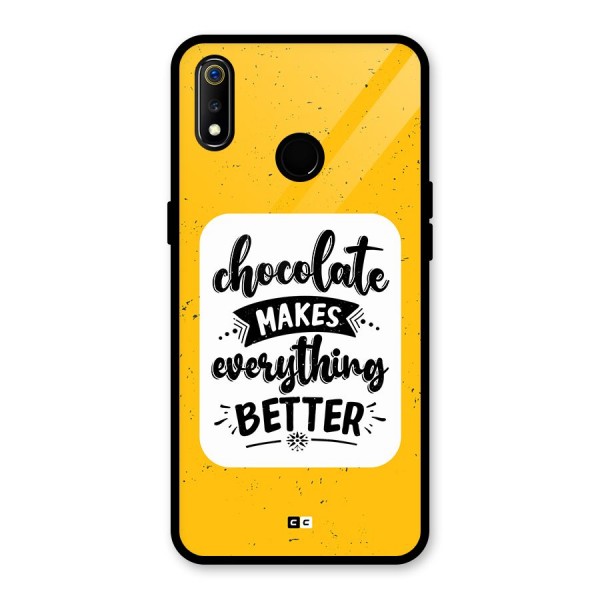 Makes Everything Better Glass Back Case for Realme 3i