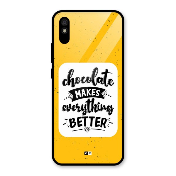 Makes Everything Better Glass Back Case for Redmi 9i