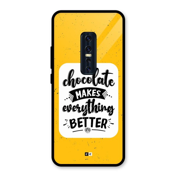 Makes Everything Better Glass Back Case for Vivo V17 Pro