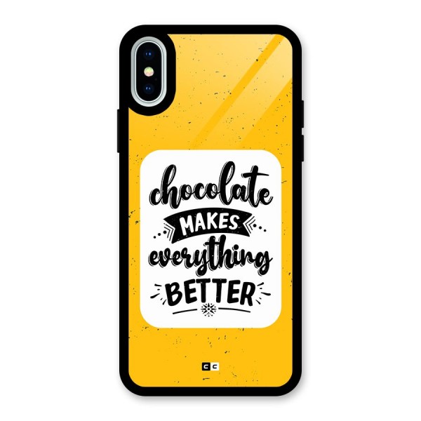 Makes Everything Better Glass Back Case for iPhone X