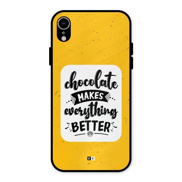 Makes Everything Better Metal Back Case for iPhone XR