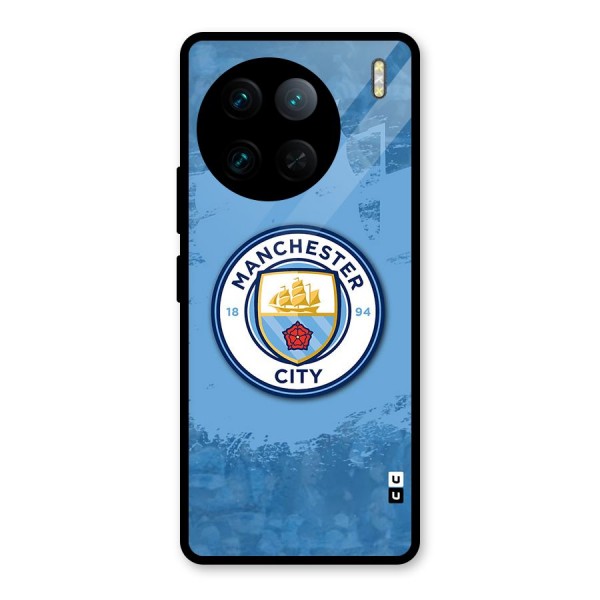 Manchester City Club Glass Back Case for Vivo X90 Pro