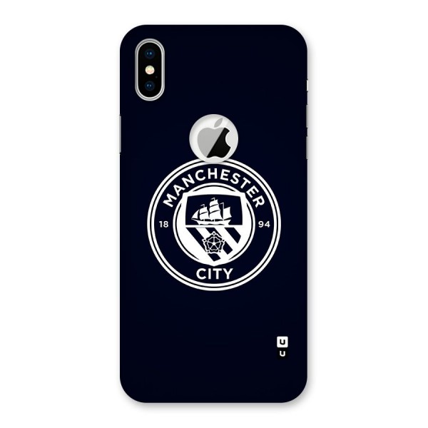 Manchester City FC Back Case for iPhone XS Logo Cut