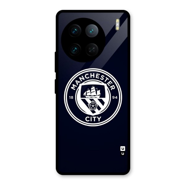 Manchester City FC Glass Back Case for Vivo X90 Pro