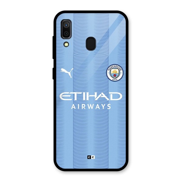 Manchester Etihad Jersey Glass Back Case for Galaxy A30