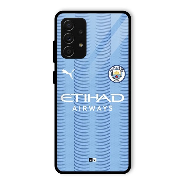 Manchester Etihad Jersey Glass Back Case for Galaxy A53 5G