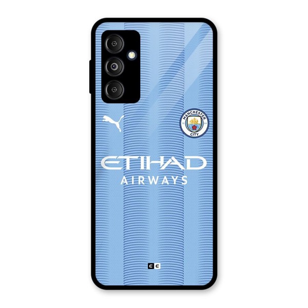 Manchester Etihad Jersey Glass Back Case for Galaxy M14 5G