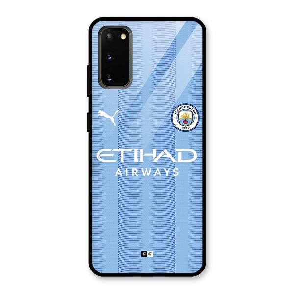 Manchester Etihad Jersey Glass Back Case for Galaxy S20