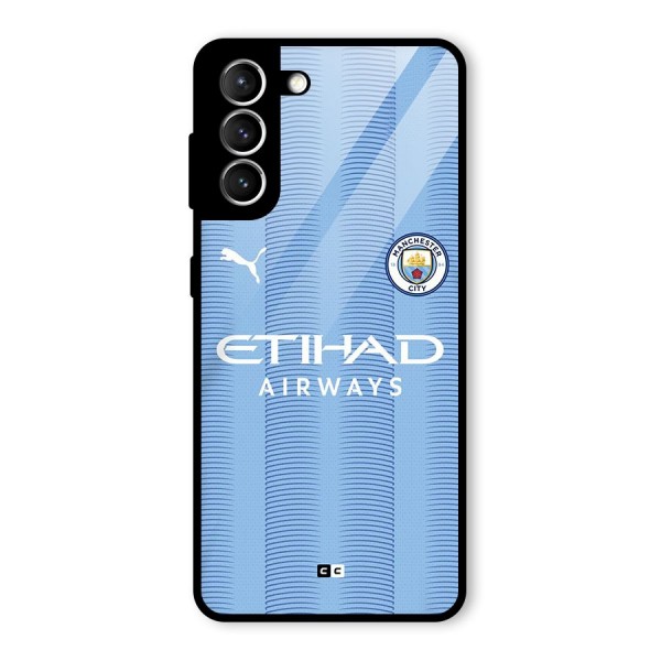 Manchester Etihad Jersey Glass Back Case for Galaxy S21 5G