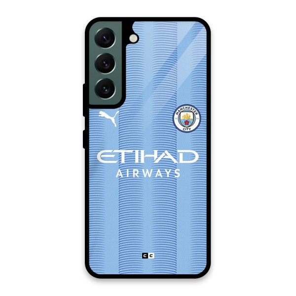 Manchester Etihad Jersey Glass Back Case for Galaxy S22 5G