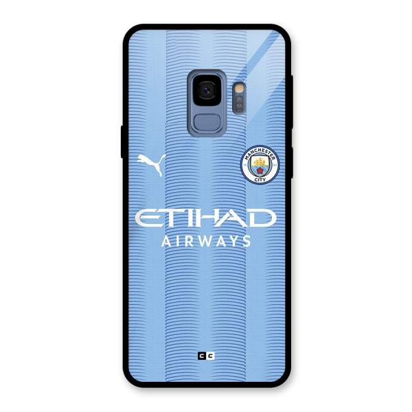 Manchester Etihad Jersey Glass Back Case for Galaxy S9