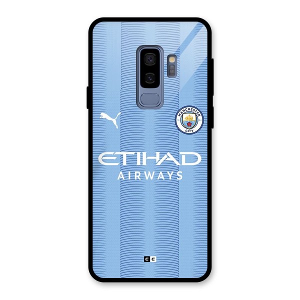 Manchester Etihad Jersey Glass Back Case for Galaxy S9 Plus