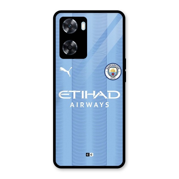 Manchester Etihad Jersey Glass Back Case for Oppo A77s