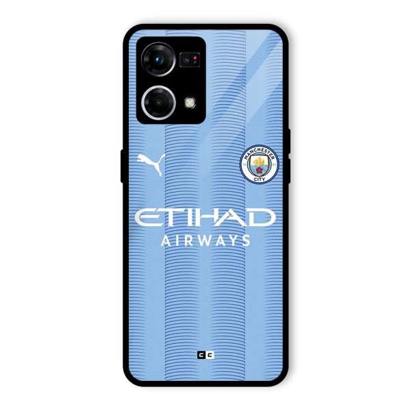 Manchester Etihad Jersey Glass Back Case for Oppo F21 Pro 4G
