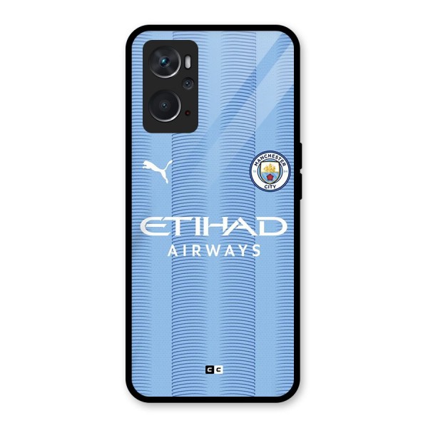 Manchester Etihad Jersey Glass Back Case for Oppo K10 4G