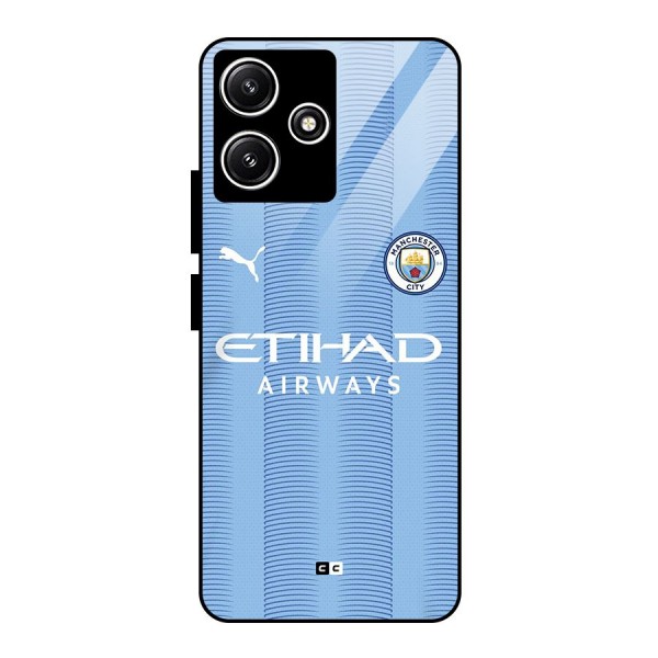 Manchester Etihad Jersey Glass Back Case for Poco M6 Pro