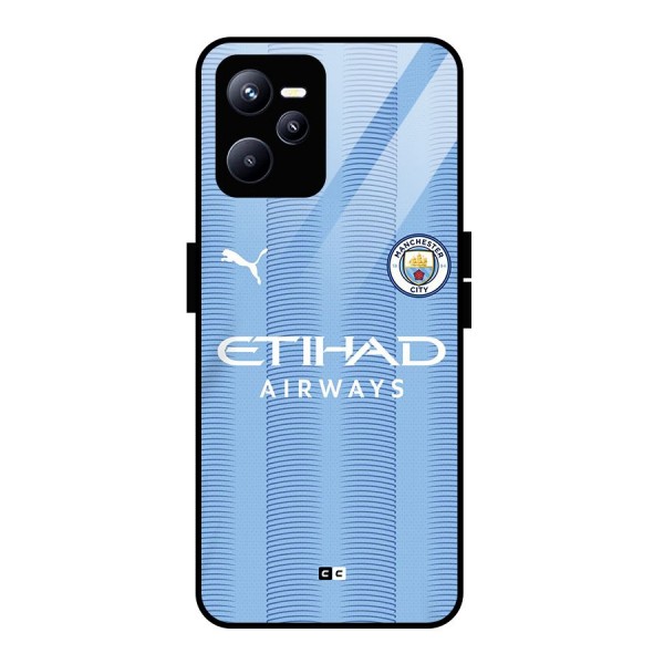 Manchester Etihad Jersey Glass Back Case for Realme C35