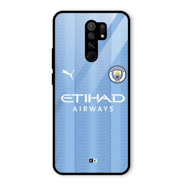 Manchester Etihad Jersey Glass Back Case for Redmi 9 Prime