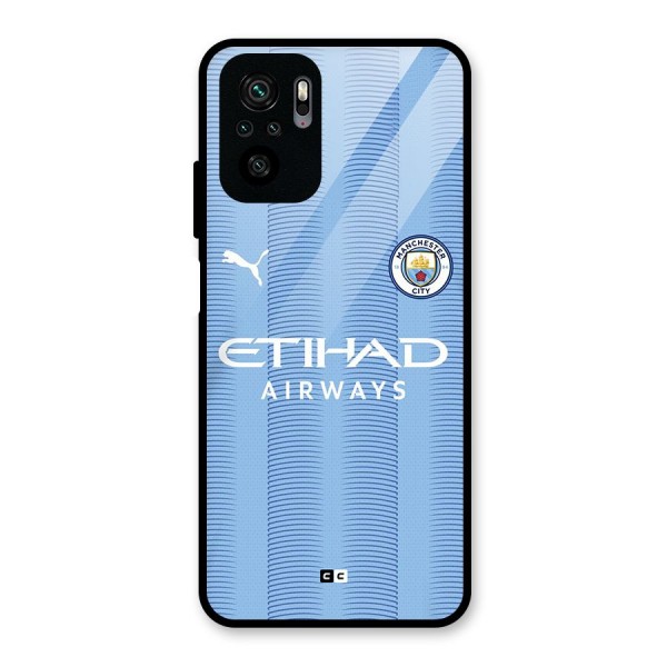 Manchester Etihad Jersey Glass Back Case for Redmi Note 10