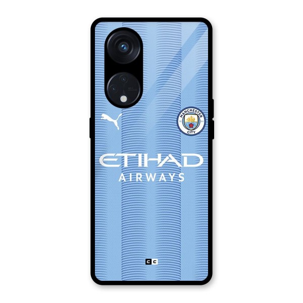 Manchester Etihad Jersey Glass Back Case for Reno8 T 5G