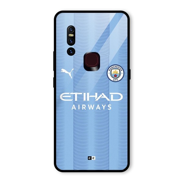 Manchester Etihad Jersey Glass Back Case for Vivo V15