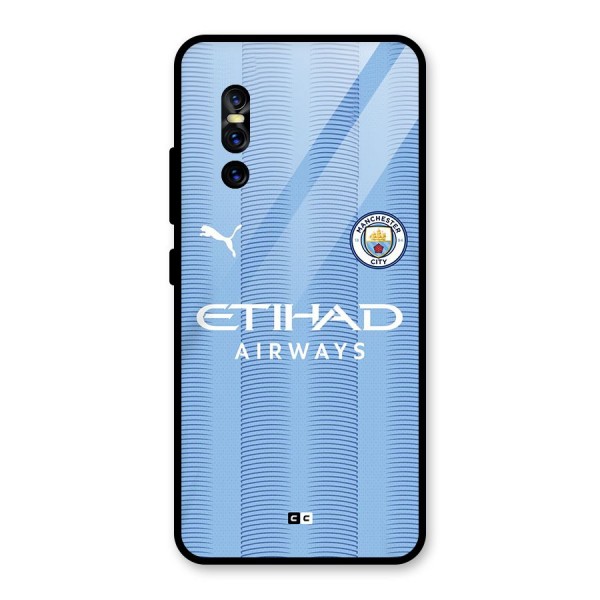 Manchester Etihad Jersey Glass Back Case for Vivo V15 Pro