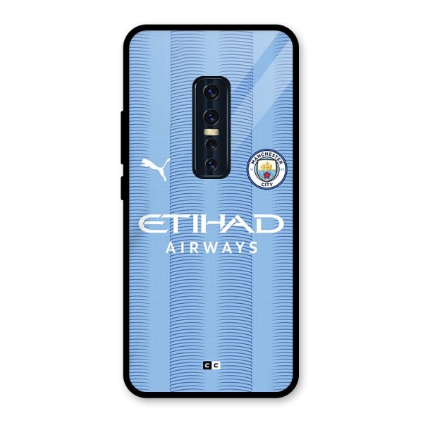 Manchester Etihad Jersey Glass Back Case for Vivo V17 Pro