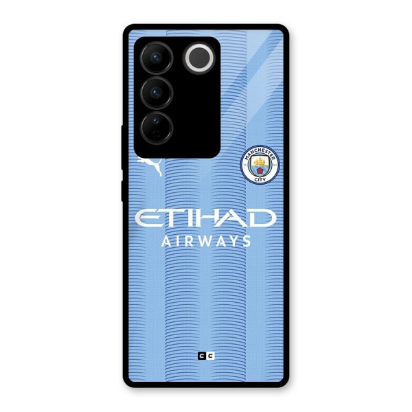 Manchester Etihad Jersey Glass Back Case for Vivo V27