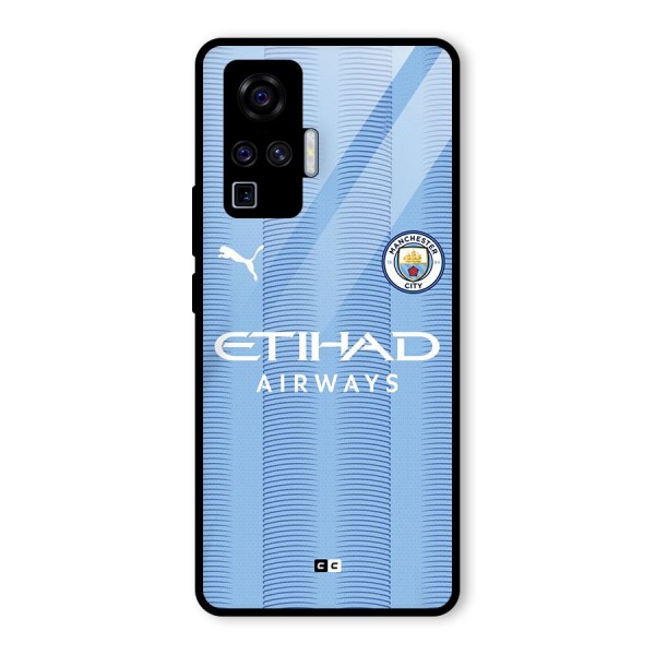 Manchester Etihad Jersey Glass Back Case for Vivo X50 Pro