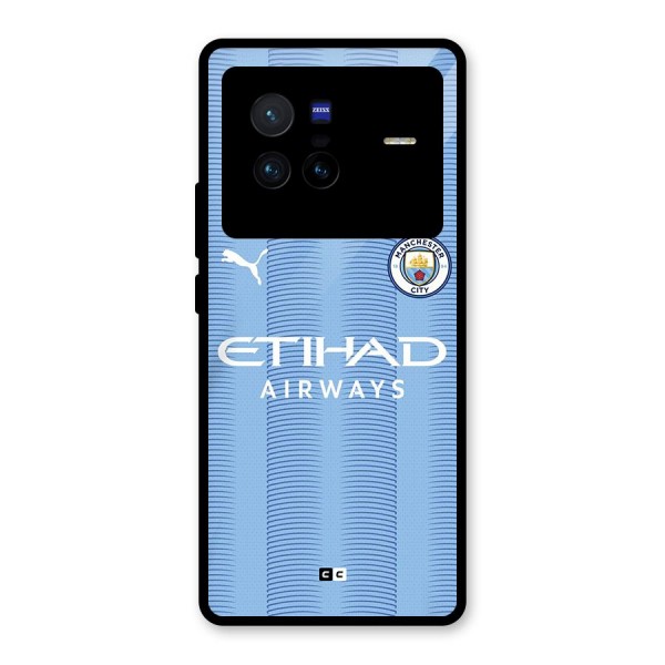 Manchester Etihad Jersey Glass Back Case for Vivo X80