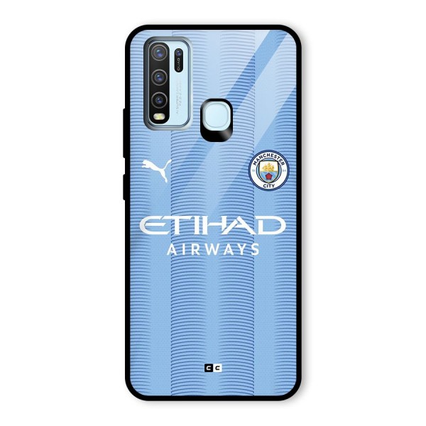 Manchester Etihad Jersey Glass Back Case for Vivo Y30