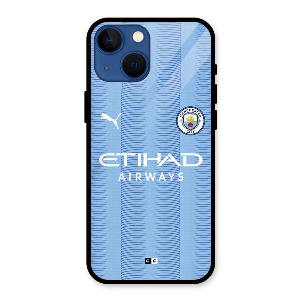 Manchester Etihad Jersey Glass Back Case for iPhone 13 Mini