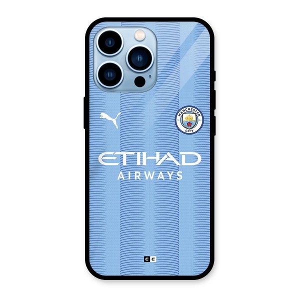 Manchester Etihad Jersey Glass Back Case for iPhone 13 Pro