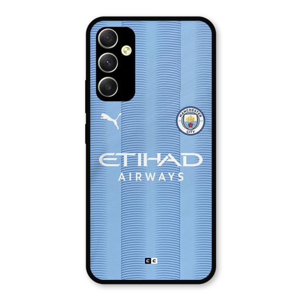 Manchester Etihad Jersey Metal Back Case for Galaxy A34