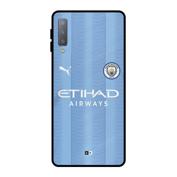 Manchester Etihad Jersey Metal Back Case for Galaxy A7 (2018)